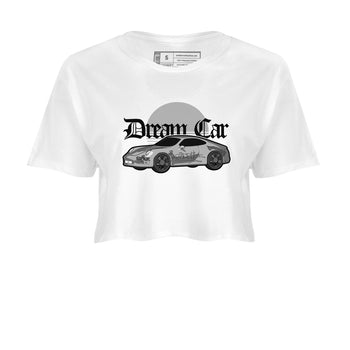 4s Wet Cement shirts to match jordans Dream Car sneaker match tees Air Jordan 4 SE Wet Cement SNRT Sneaker Release Tees unisex cotton White 2 Crop Shirts