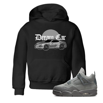 4s Wet Cement shirts to match jordans Dream Car sneaker match tees Air Jordan 4 SE Wet Cement SNRT Sneaker Release Tees Youth Baby Black 1 crew neck shirts