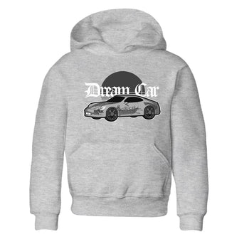 4s Wet Cement shirts to match jordans Dream Car sneaker match tees Air Jordan 4 SE Wet Cement SNRT Sneaker Release Tees Youth Baby Heather Grey 2 crew neck shirts