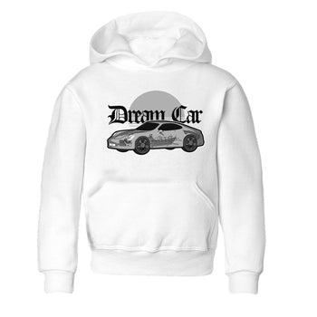 4s Wet Cement shirts to match jordans Dream Car sneaker match tees Air Jordan 4 SE Wet Cement SNRT Sneaker Release Tees Youth Baby White 2 crew neck shirts