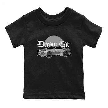 4s Wet Cement shirts to match jordans Dream Car sneaker match tees Air Jordan 4 SE Wet Cement SNRT Sneaker Release Tees Youth Baby Black 2 crew neck shirts