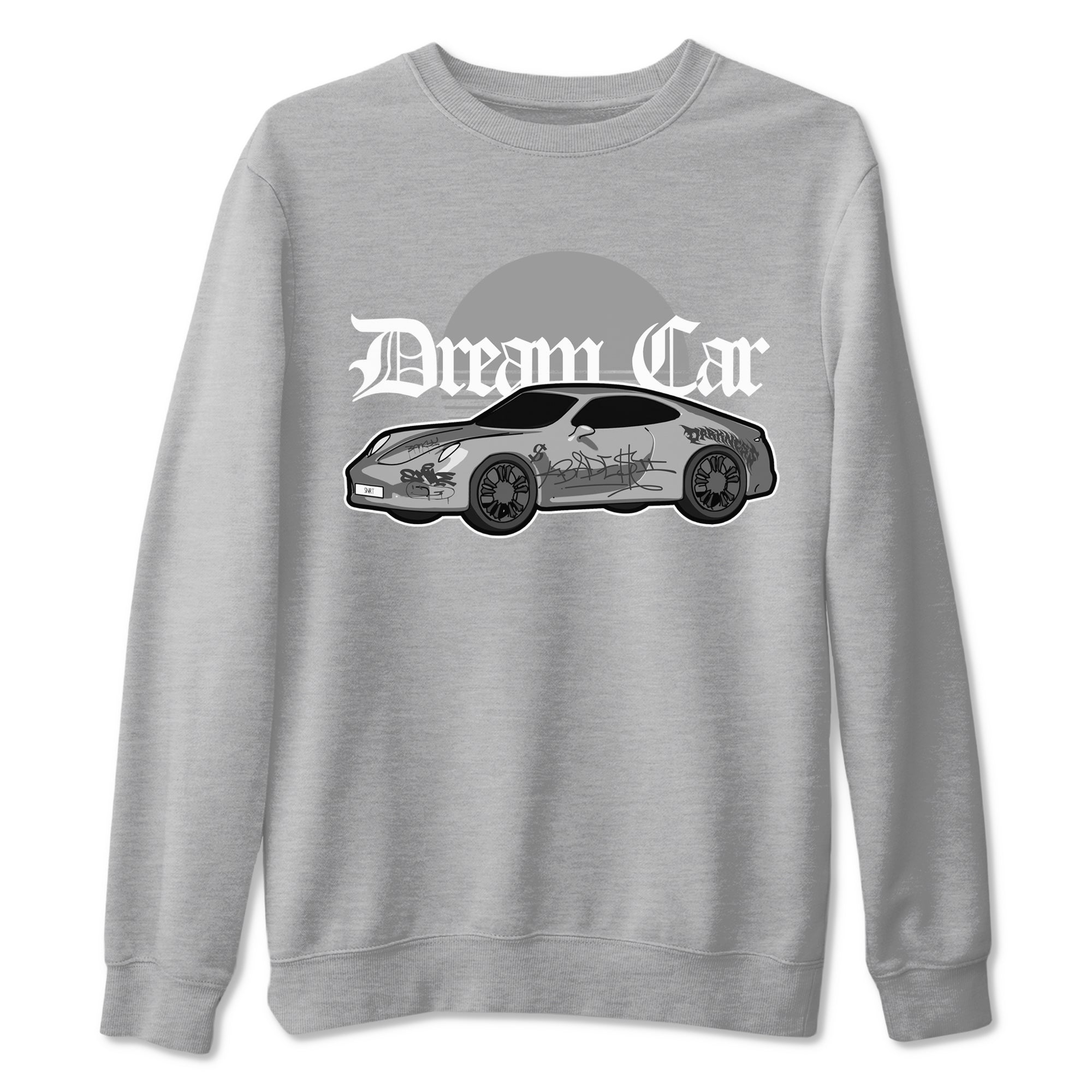 4s Wet Cement shirts to match jordans Dream Car sneaker match tees Air Jordan 4 SE Wet Cement SNRT Sneaker Release Tees unisex cotton Heather Grey 2 crew neck shirts