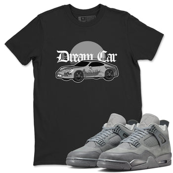 4s Wet Cement shirts to match jordans Dream Car sneaker match tees Air Jordan 4 SE Wet Cement SNRT Sneaker Release Tees unisex cotton Black 1 crew neck shirts