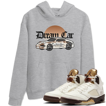 5s Golden Ticket shirts to match jordans Dream Car best t shirts to wear with jordans Air Jordan 5 Golden Ticket match shoes to clothes SNRT Sneaker Tees unisex cotton Heather Grey 1 shirts