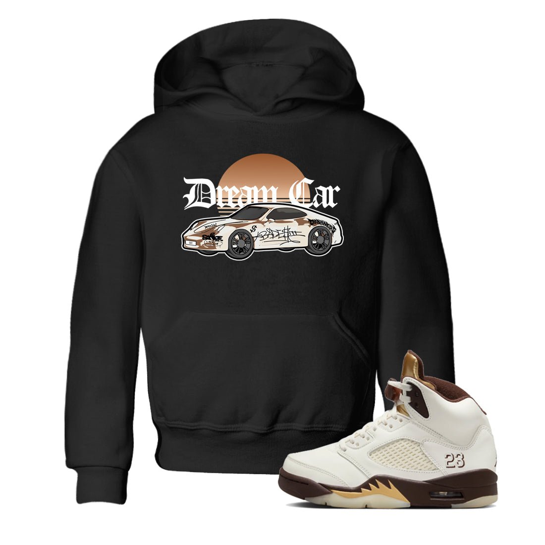 5s Golden Ticket shirts to match jordans Dream Car best t shirts to wear with jordans Air Jordan 5 Golden Ticket match shoes to clothes SNRT Sneaker Tees Youth Baby Black 1 tee