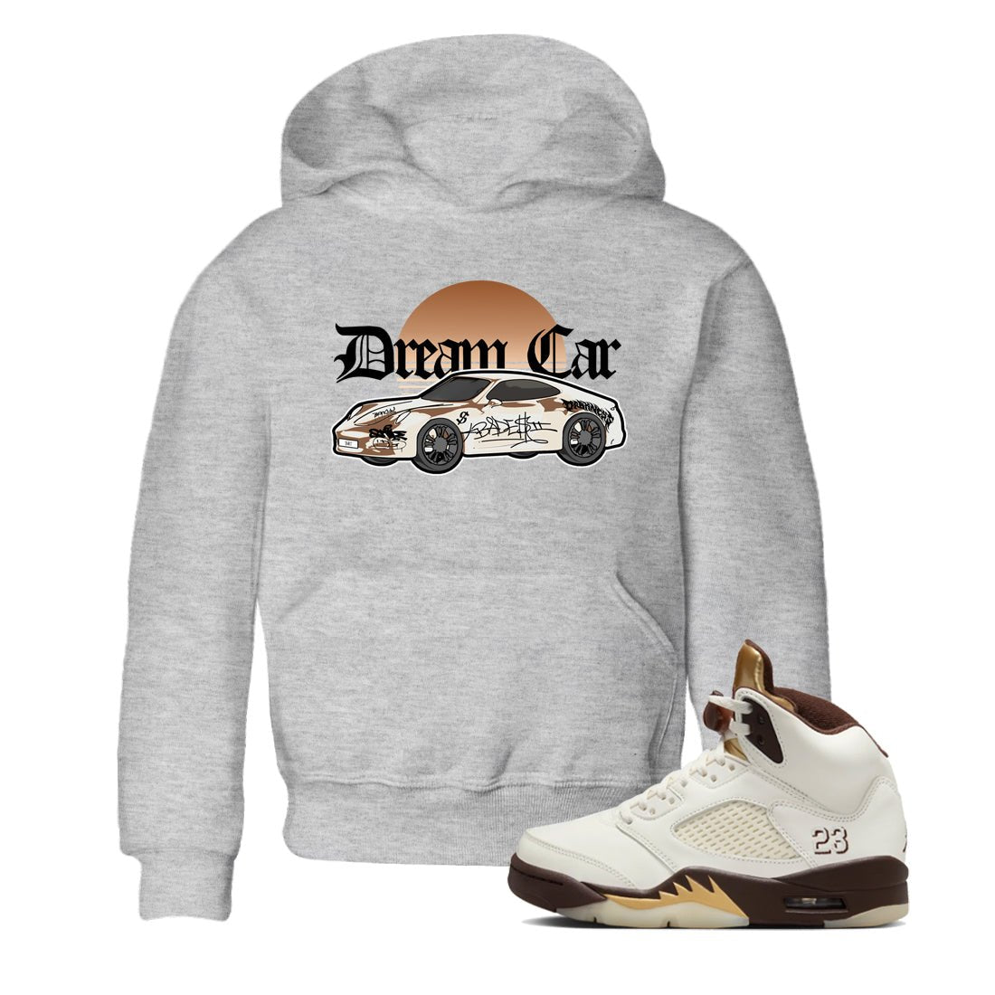 5s Golden Ticket shirts to match jordans Dream Car best t shirts to wear with jordans Air Jordan 5 Golden Ticket match shoes to clothes SNRT Sneaker Tees Youth Baby Heather Grey 1 tee