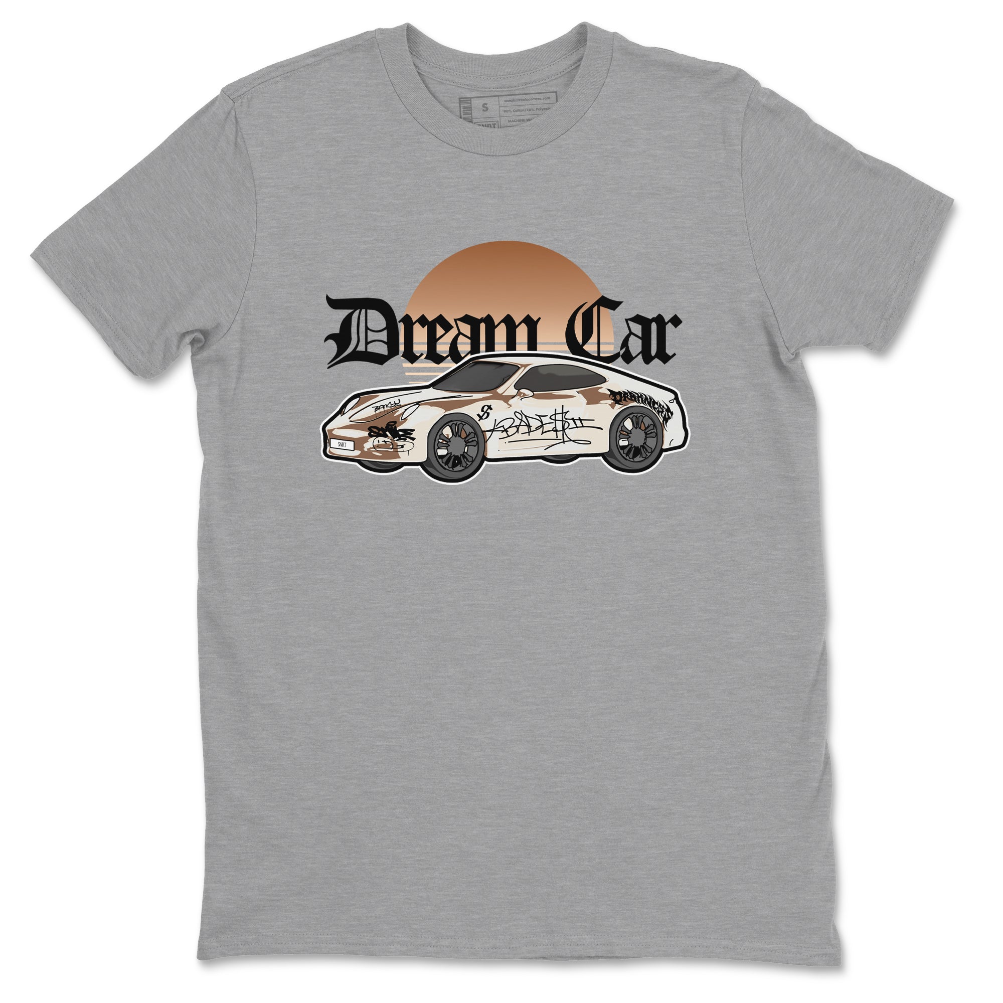 5s Golden Ticket shirts to match jordans Dream Car best t shirts to wear with jordans Air Jordan 5 Golden Ticket match shoes to clothes SNRT Sneaker Tees unisex cotton Heather Grey 2 shirts
