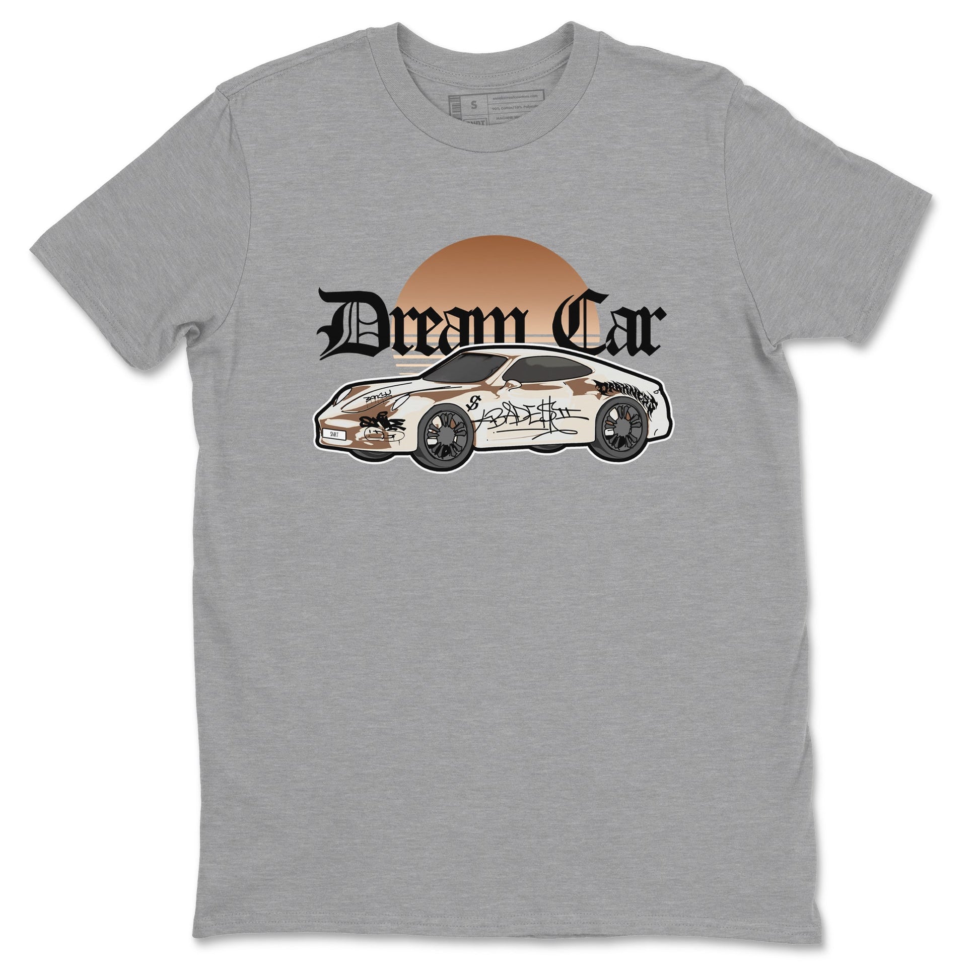 5s Golden Ticket shirts to match jordans Dream Car best t shirts to wear with jordans Air Jordan 5 Golden Ticket match shoes to clothes SNRT Sneaker Tees unisex cotton Heather Grey 2 shirts