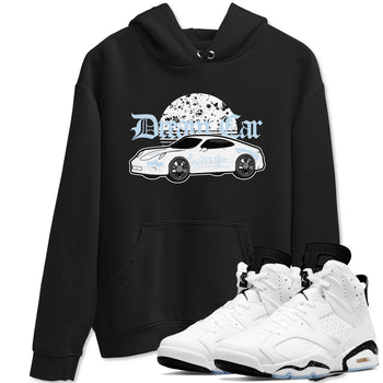 AJ6 White Black shirts to match jordans Dream Car sneaker match tees Air Jordan 6 White Black SNRT Sneaker Tees streetwear brand Black 1 unisex cotton tee