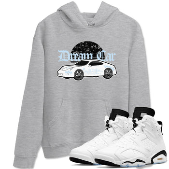 AJ6 White Black shirts to match jordans Dream Car sneaker match tees Air Jordan 6 White Black SNRT Sneaker Tees streetwear brand Heather Grey 1 unisex cotton tee