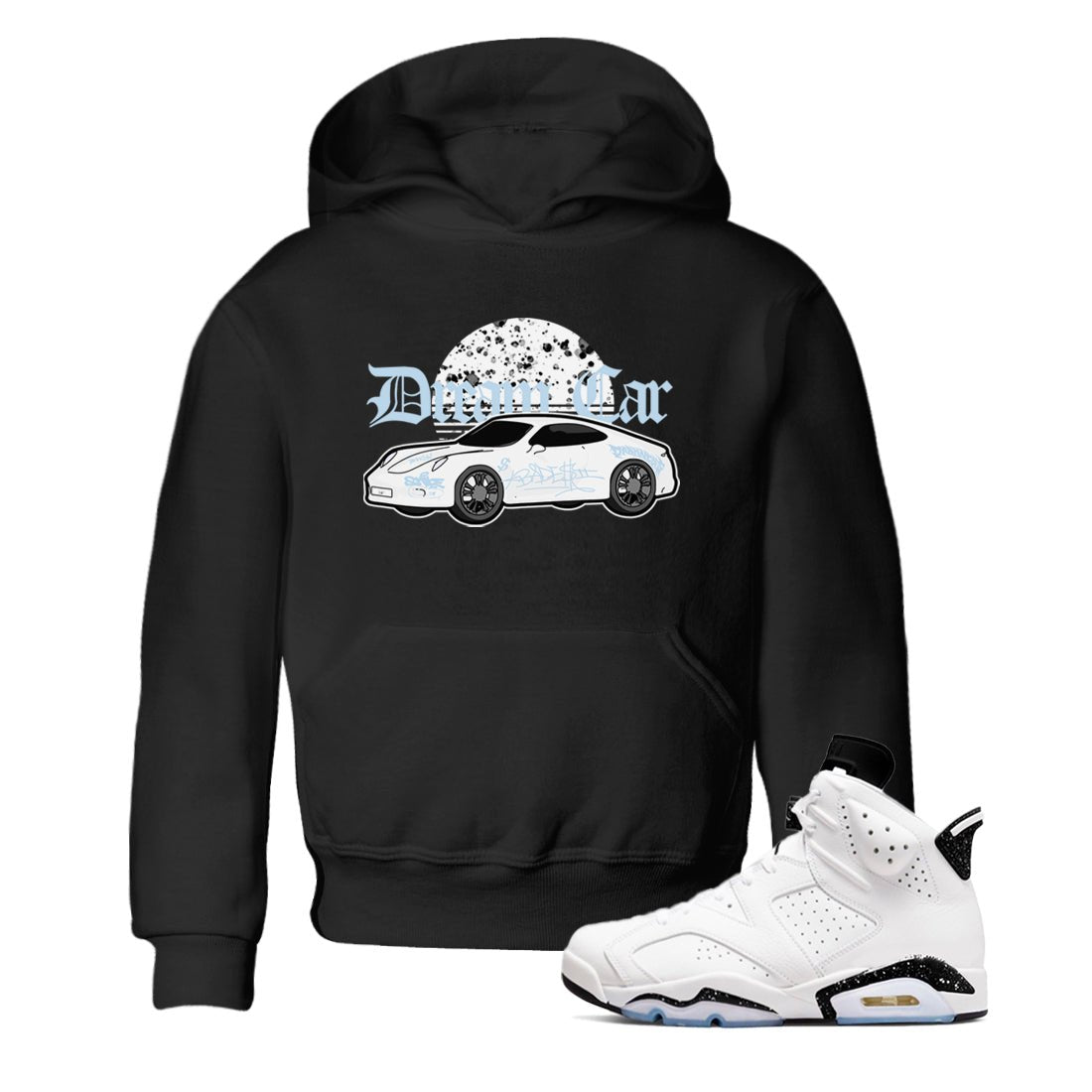 AJ6 White Black shirts to match jordans Dream Car sneaker match tees Air Jordan 6 White Black SNRT Sneaker Tees streetwear brand Baby and Youth Black 1 cotton tee