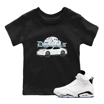 AJ6 White Black shirts to match jordans Dream Car sneaker match tees Air Jordan 6 White Black SNRT Sneaker Tees streetwear brand Baby and Youth Black 1 cotton tee