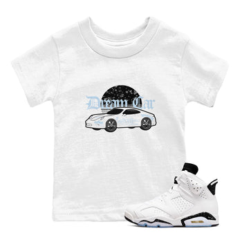 AJ6 White Black shirts to match jordans Dream Car sneaker match tees Air Jordan 6 White Black SNRT Sneaker Tees streetwear brand Baby and Youth White 1 cotton tee