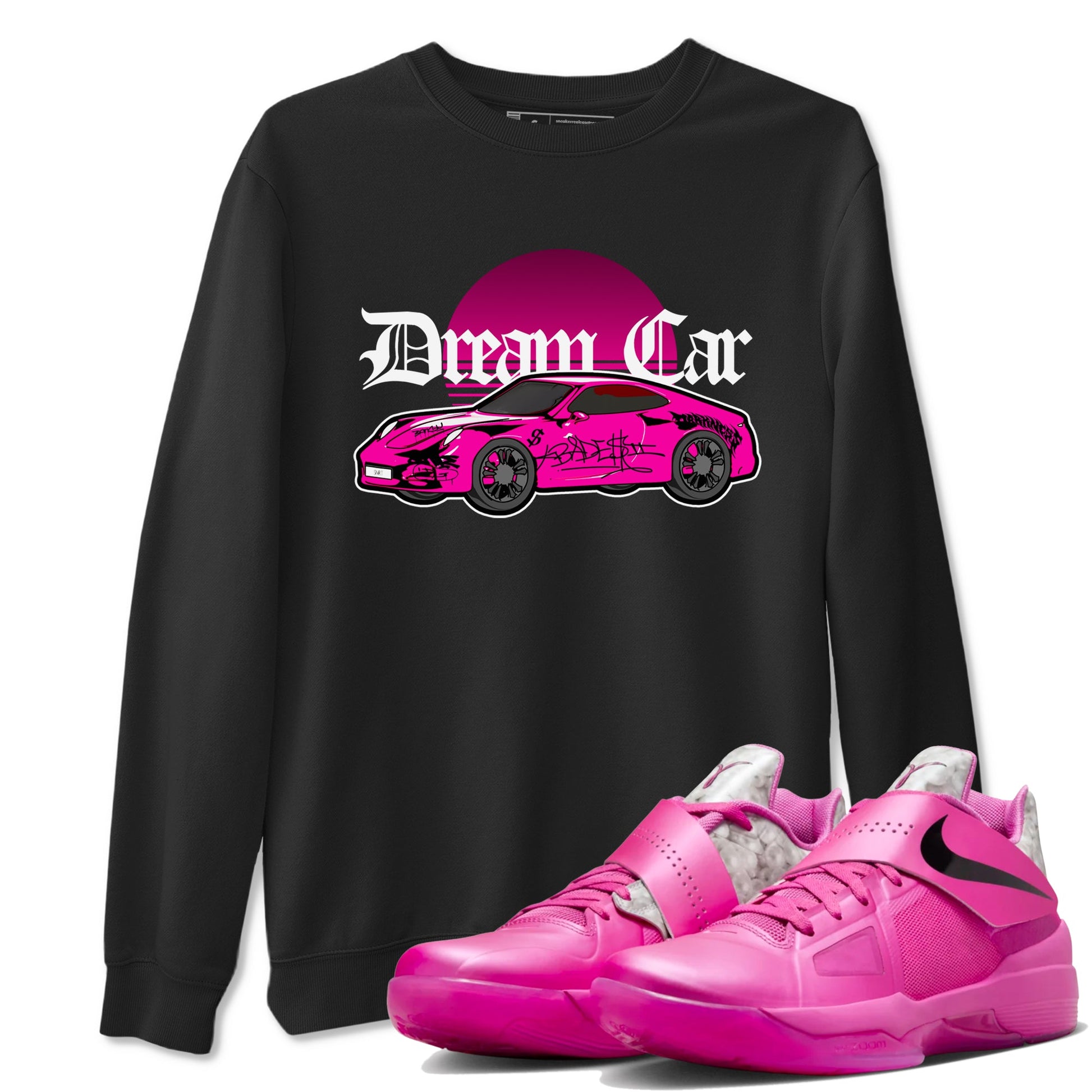 KD 4 Aunt Pearl shirts to match jordans Dream Car graphic tees KD 4 Aunt Pearl t shirts to match sneakers SNRT Sneaker Tees unisex cotton Black 1 shirts
