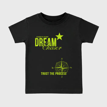 Sneaker match tees – Sneaker Tees To Match Air Foamposite Pro Black Shoes – Dream Chaser Kids T-Shirt Black 2