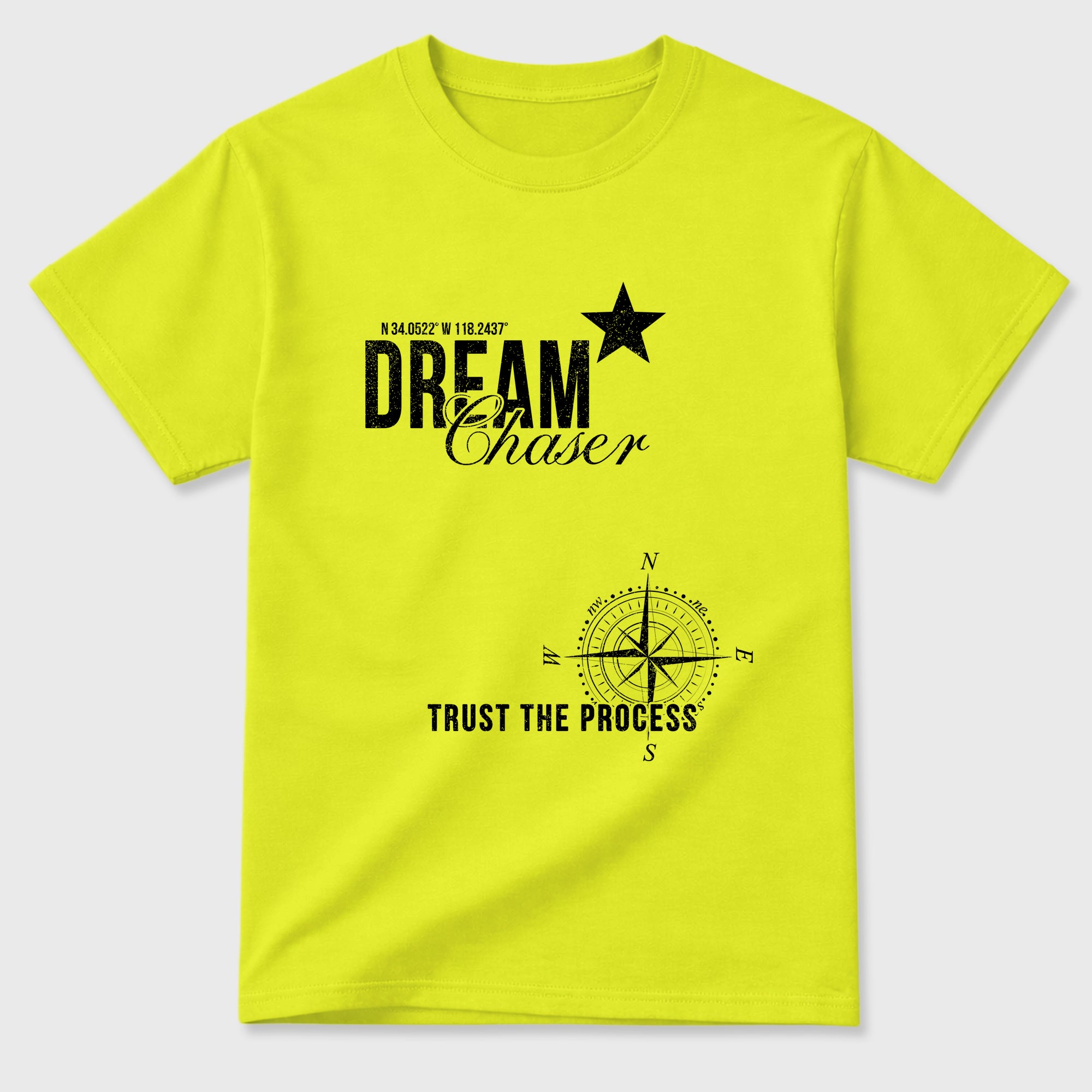 Sneaker match tees – Sneaker Tees To Match Air Foamposite Pro Black Shoes – Dream Chaser Tee Safety Green 2