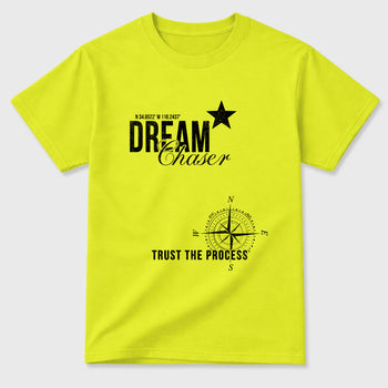 Sneaker match tees – Sneaker Tees To Match Air Foamposite Pro Black Shoes – Dream Chaser Tee Safety Green 2