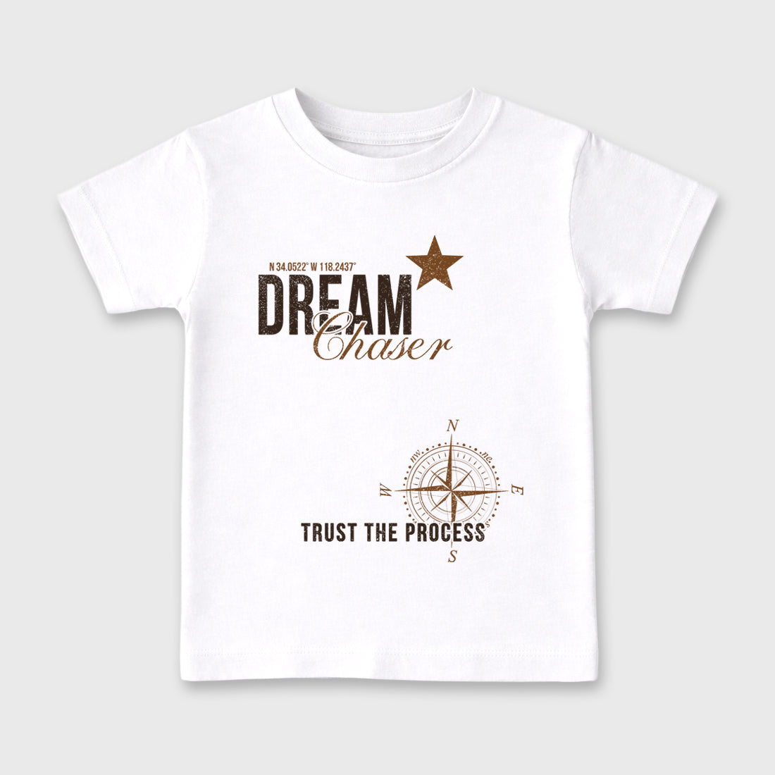 Dream Chaser Baby & Kids Graphic T-Shirt featuring original artwork designed to match the Air Jordan 1 Love Letter. White 2 Kids Graphic Tee.