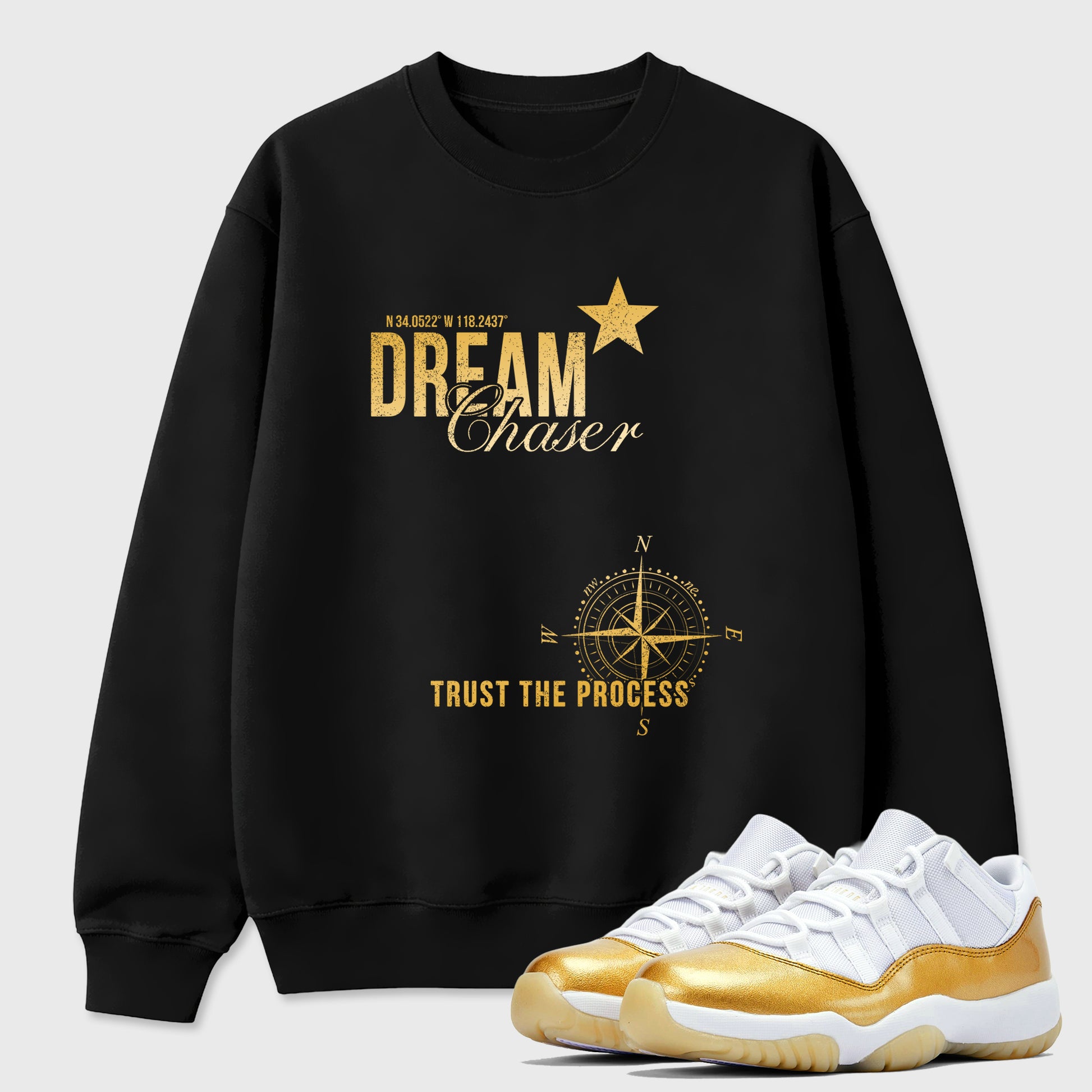 Sneaker match tees – Sneaker Tees To Match Air Jordan 11 Mother's Day Shoes – Dream Chaser Tee Black 1