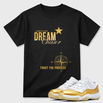 Sneaker match tees – Sneaker Tees To Match Air Jordan 11 Mother's Day Shoes – Dream Chaser Tee Black 1