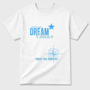 Sneaker match tees – Sneaker Tees To Match Air Jordan 11 University Blue Shoes – Dream Chaser Tee White 2