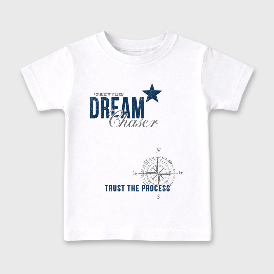 Dream Chaser Baby & Kids Graphic T-Shirt featuring original artwork designed to match the Air Jordan 13 Flint. White 2 Kids Graphic Tee.
