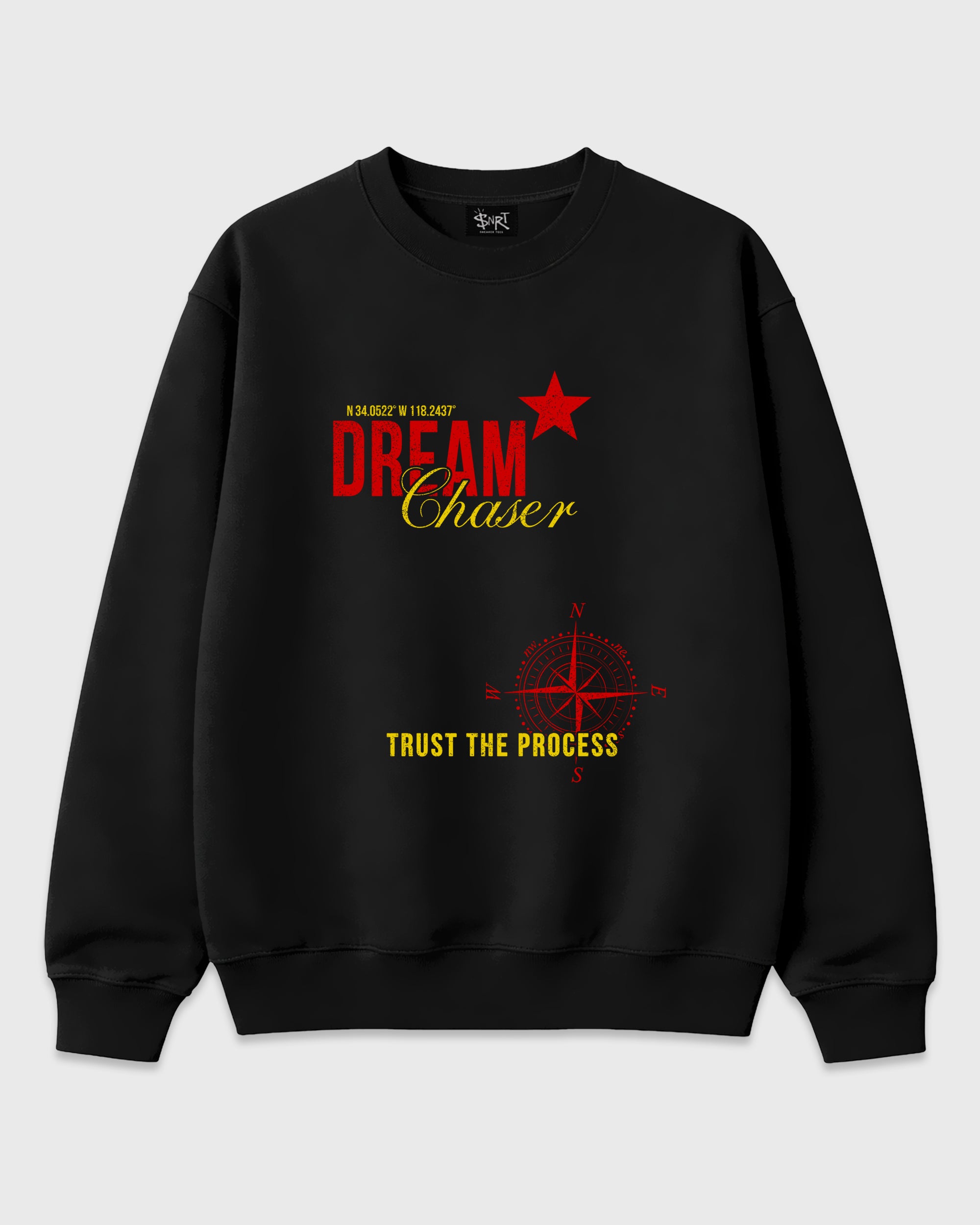 Dream Chaser Graphic T-Shirt featuring original streetwear artwork designed to match the Air Jordan 40 "14" Challenge Red Aka.Ferrari. Black 2 Graphic Tee.