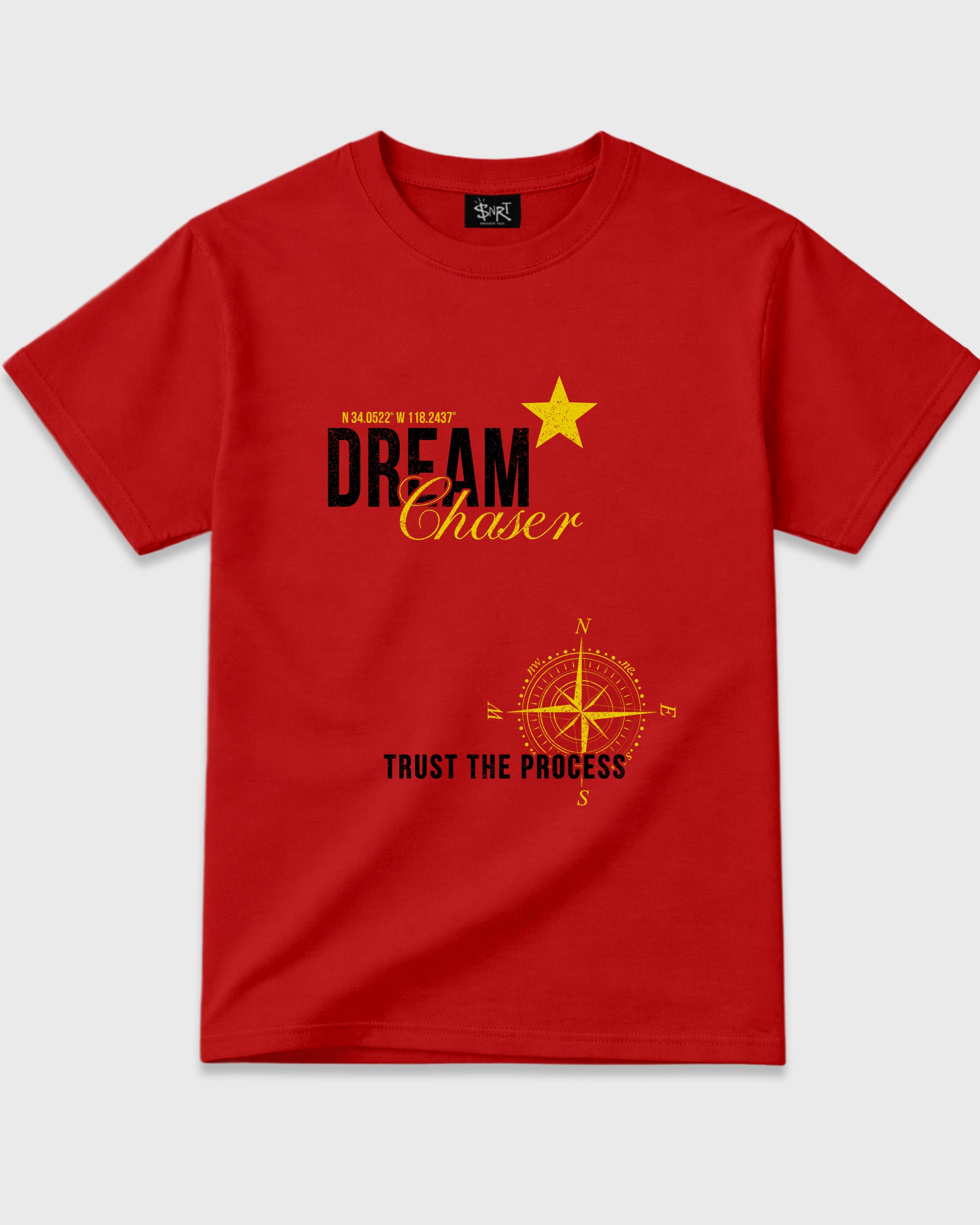 Dream Chaser Graphic T-Shirt featuring original streetwear artwork designed to match the Air Jordan 40 "14" Challenge Red Aka.Ferrari. Red 2 Graphic T-Shirt.