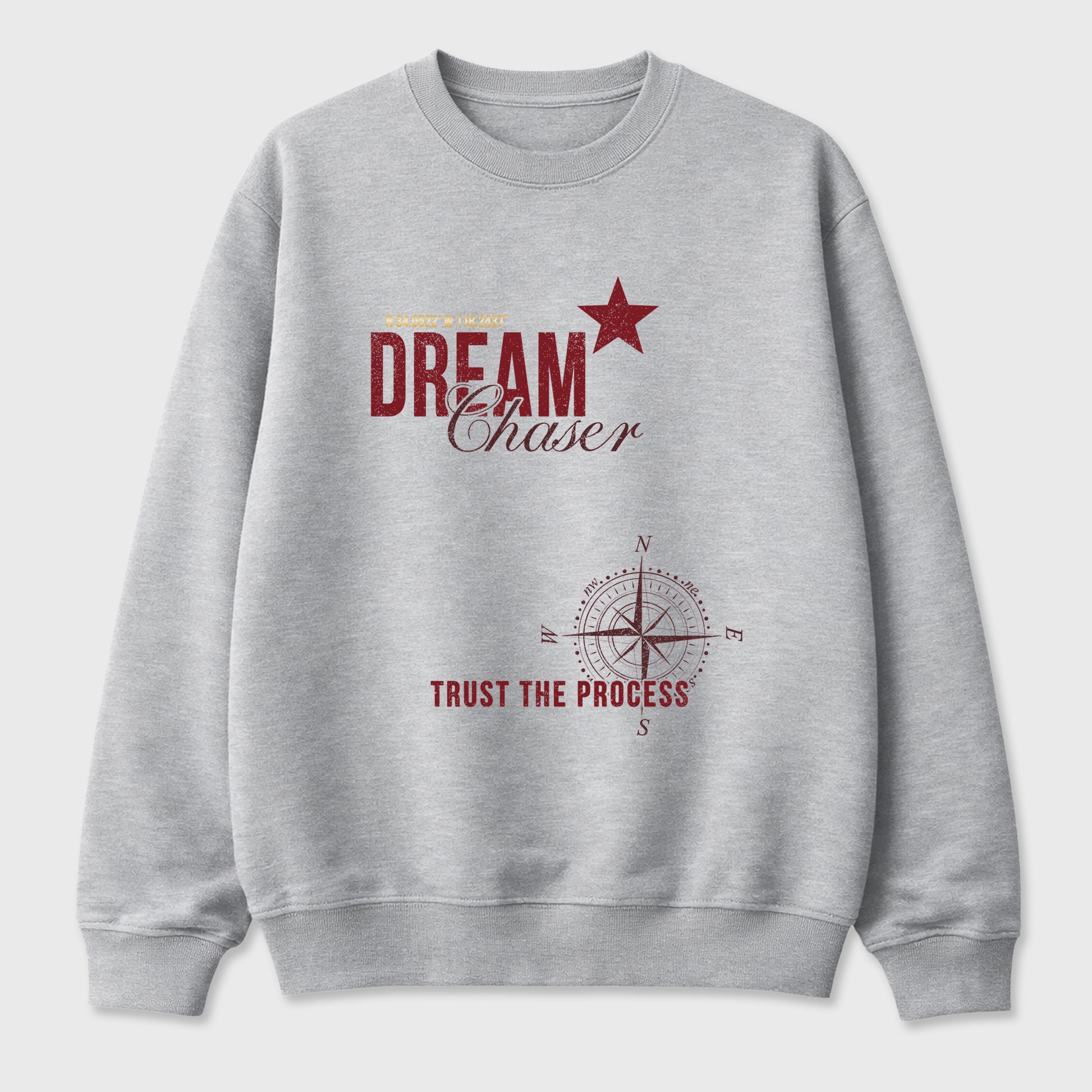 Dream Chaser Graphic T-Shirt sneaker match tee designed for the Air Jordan 3 Bin 23, featuring coordinated color options for a perfect streetwear match. Heather Grey 2 shirt.