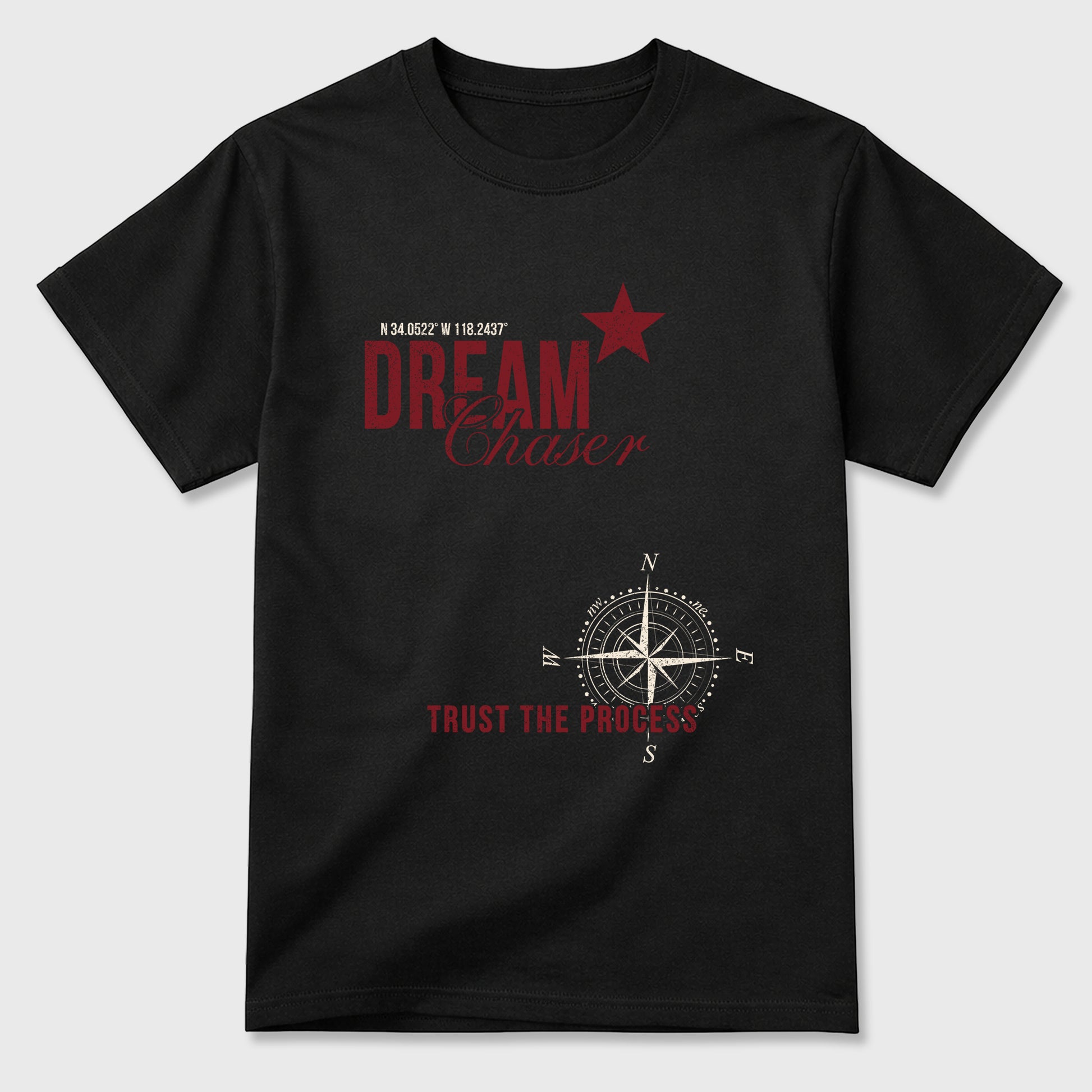 Dream Chaser Graphic T-Shirt sneaker match tee designed for the Air Jordan 3 Bin 23, featuring coordinated color options for a perfect streetwear match. Black 2 shirt.