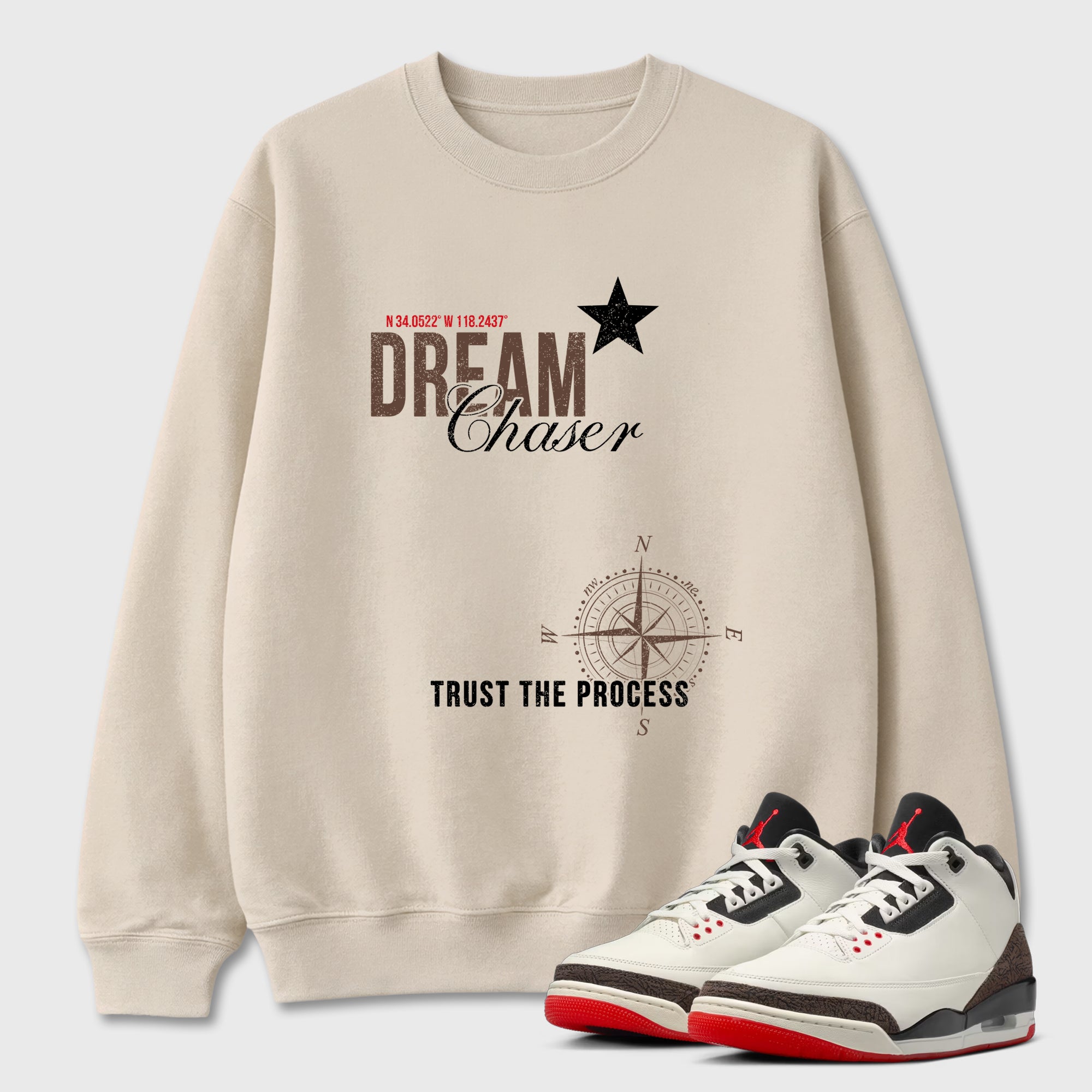 Sneaker match tees – Sneaker Tees To Match Air Jordan 3 World's Best Dad Shoes – Dream Chaser Tee Natural 1