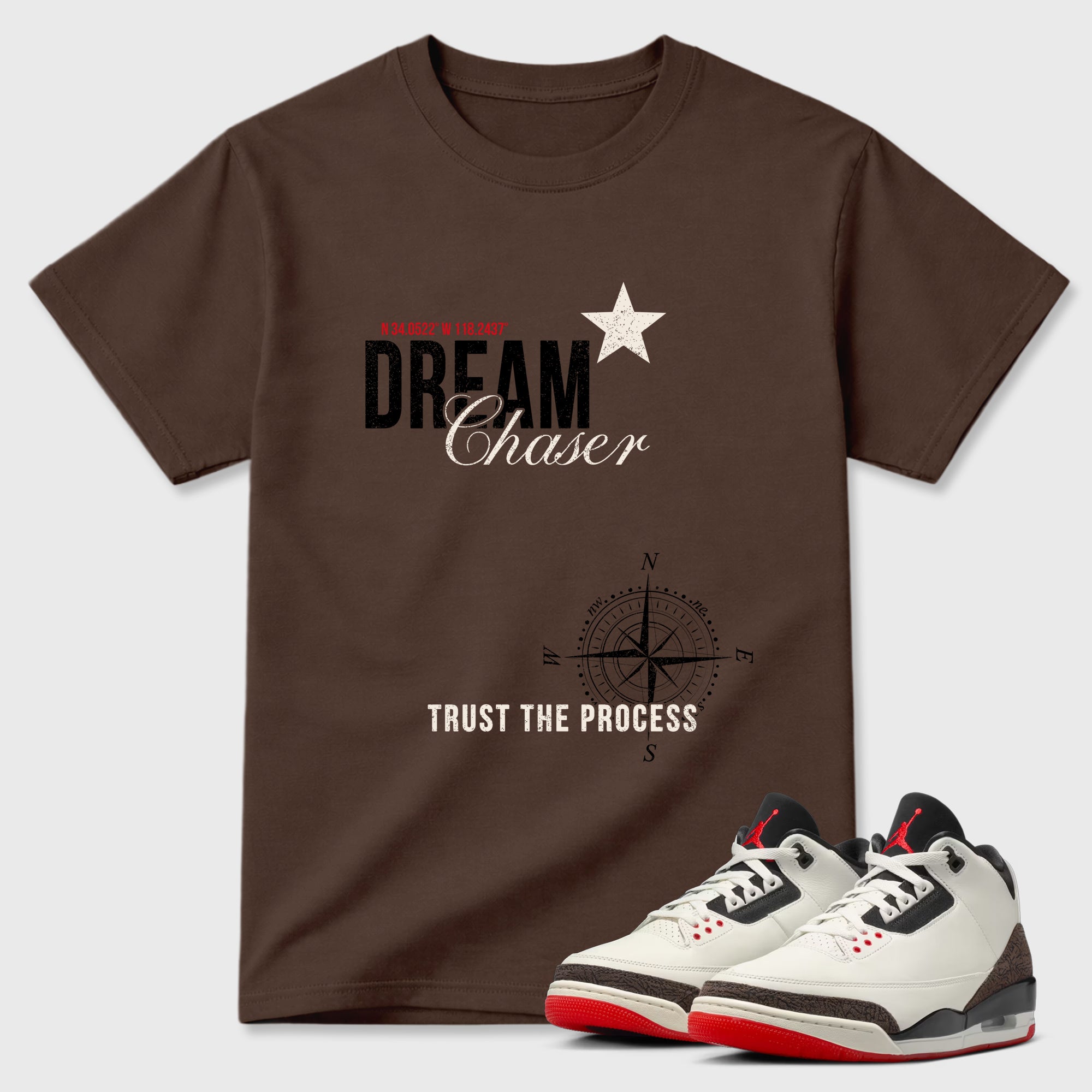Sneaker match tees – Sneaker Tees To Match Air Jordan 3 World's Best Dad Shoes – Dream Chaser Tee Dark Chocolate 1