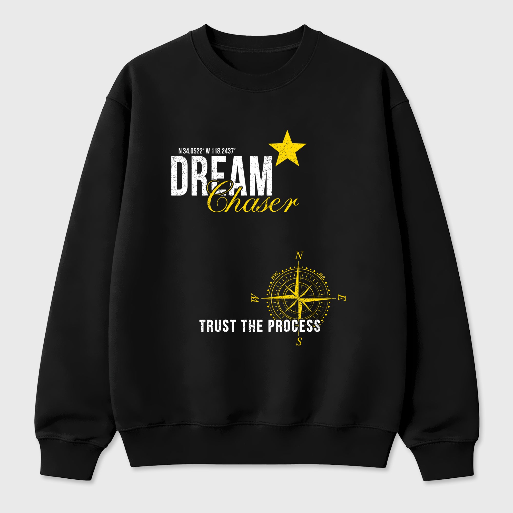 Dream Chaser Graphic T-Shirt featuring original streetwear artwork designed to match the Air Jordan 4 Tour Yellow. Black 2 Graphic Tee.