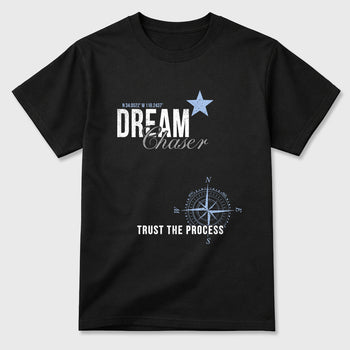 Sneaker match tees – Sneaker Tees To Match Air Jordan 5 White Metallic Shoes – Dream Chaser Tee Black 2