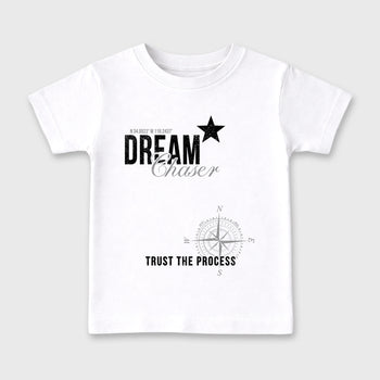 Sneaker match tees – Sneaker Tees To Match Air Jordan 6 Cap and Gown Shoes – Dream Chaser Kids T-Shirt White 2