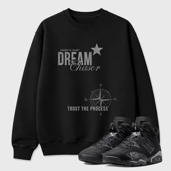 Sneaker match tees – Sneaker Tees To Match Air Jordan 6 Cap and Gown Shoes – Dream Chaser Tee Black 1
