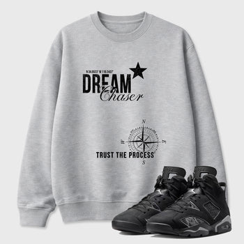 Sneaker match tees – Sneaker Tees To Match Air Jordan 6 Cap and Gown Shoes – Dream Chaser Tee Heather Grey 1