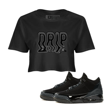 Air Jordan 3 Black Cat shirts to match jordans Drip sneaker tees 3s Retro Black Cat best t-shirts to wear with jordans SNRT Sneaker Tees unisex cotton Black 1 crop tee