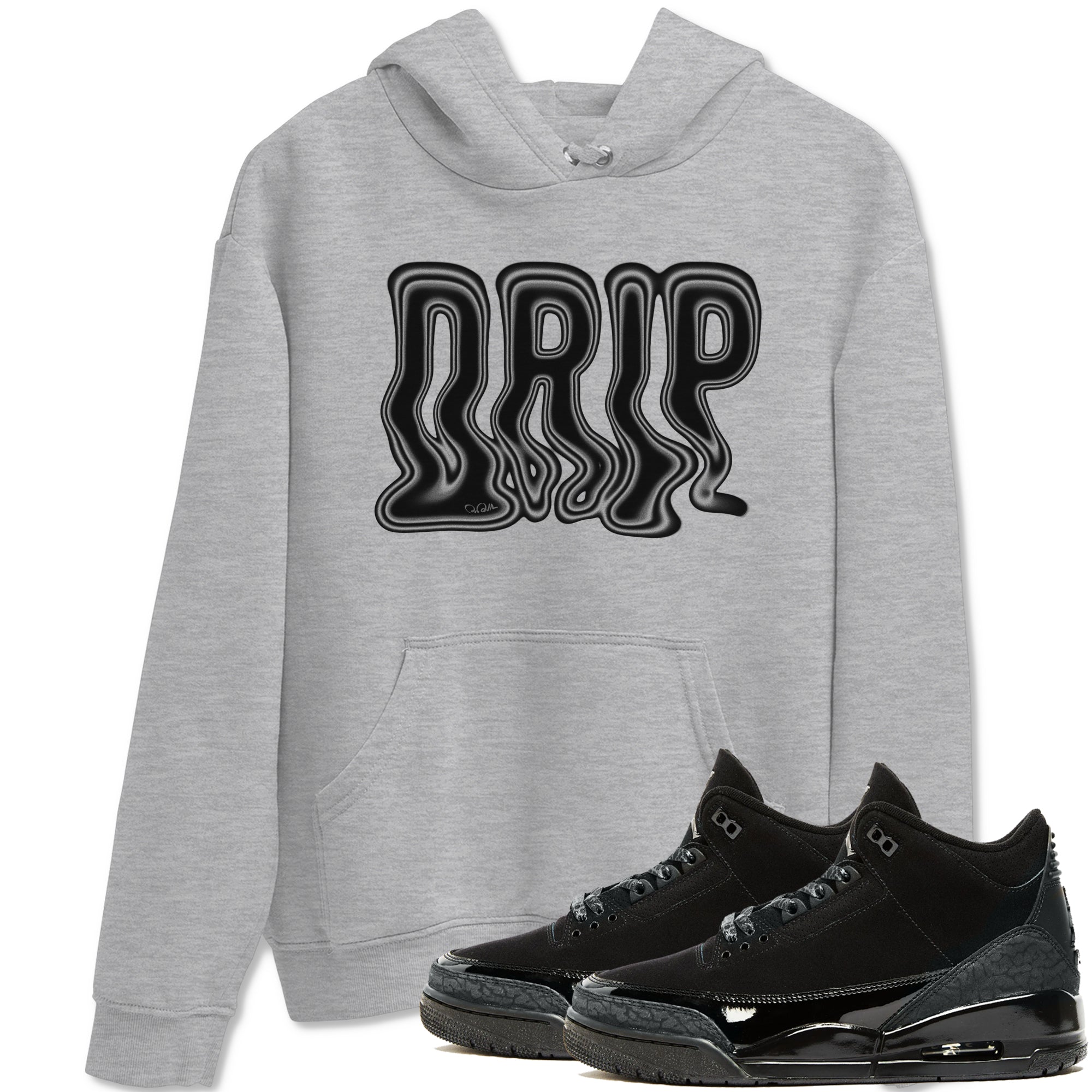 Air Jordan 3 Black Cat shirts to match jordans Drip sneaker tees 3s Retro Black Cat best t-shirts to wear with jordans SNRT Sneaker Tees unisex cotton Heather Grey 1 shirts