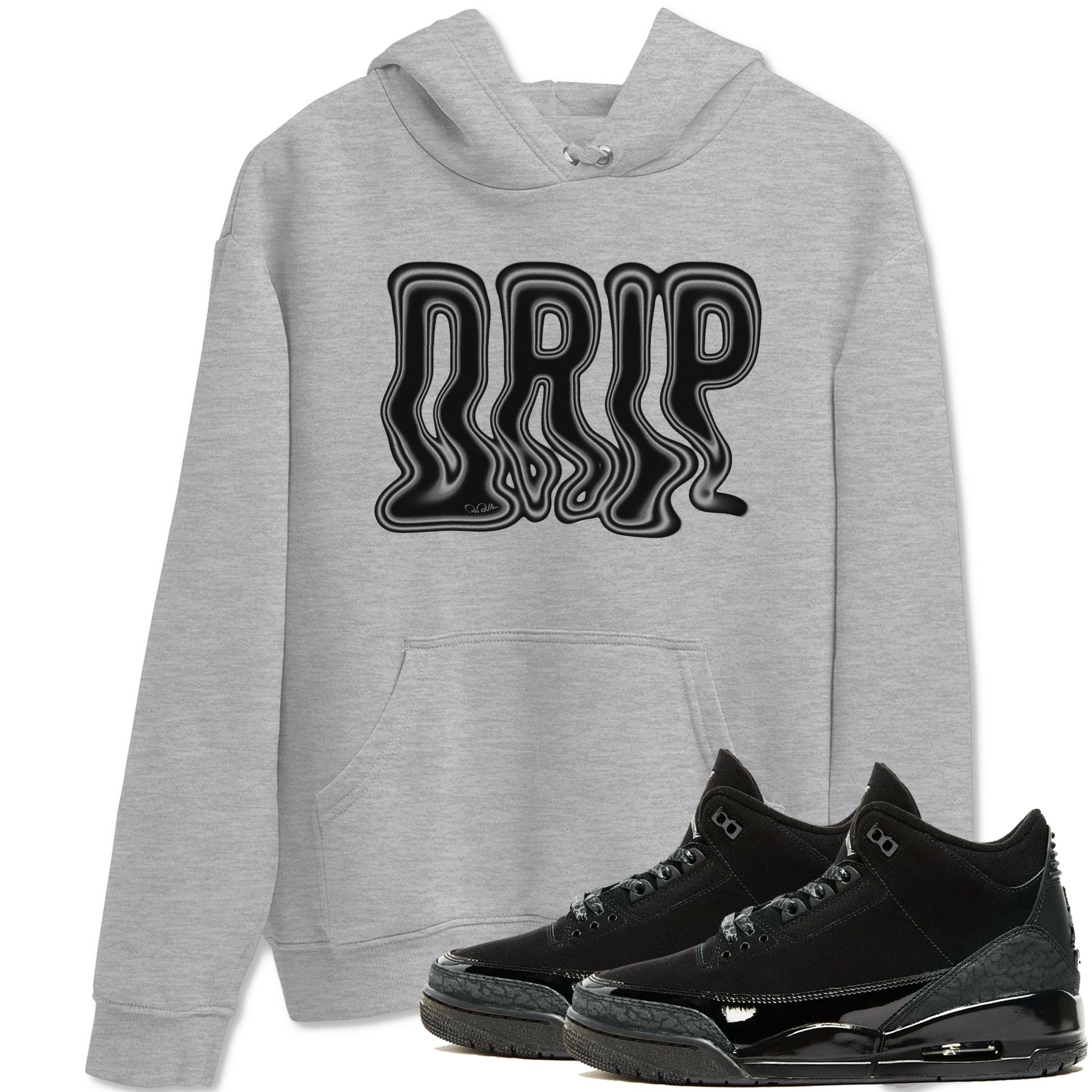 Air Jordan 3 Black Cat shirts to match jordans Drip sneaker tees 3s Retro Black Cat best t-shirts to wear with jordans SNRT Sneaker Tees unisex cotton Heather Grey 1 shirts
