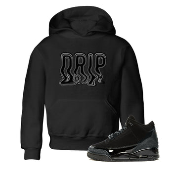 Air Jordan 3 Black Cat shirts to match jordans Drip sneaker tees 3s Retro Black Cat best t-shirts to wear with jordans SNRT Sneaker Tees Youth Baby Black 1 tee
