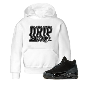 Air Jordan 3 Black Cat shirts to match jordans Drip sneaker tees 3s Retro Black Cat best t-shirts to wear with jordans SNRT Sneaker Tees Youth Baby White 1 tee