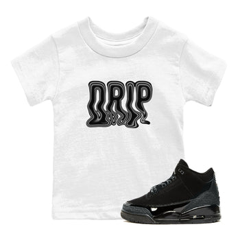 Air Jordan 3 Black Cat shirts to match jordans Drip sneaker tees 3s Retro Black Cat best t-shirts to wear with jordans SNRT Sneaker Tees Youth Baby White 1 tee