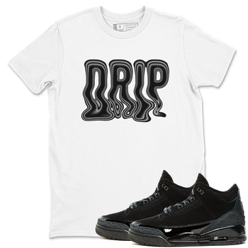 Air Jordan 3 Black Cat shirts to match jordans Drip sneaker tees 3s Retro Black Cat best t-shirts to wear with jordans SNRT Sneaker Tees unisex cotton White 1 shirts