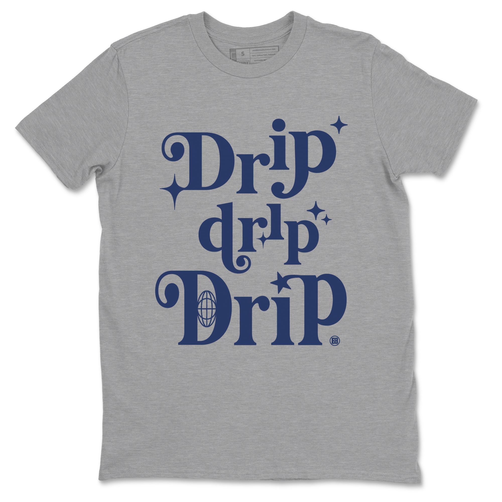 1s Midnight Navy shirts to match jordans Drip Drip Drip sneaker match tees Air Jordan 1 Midnight Navy match shoes to clothes SNRT Sneaker Tees unisex cotton Heather Grey 2 shirts