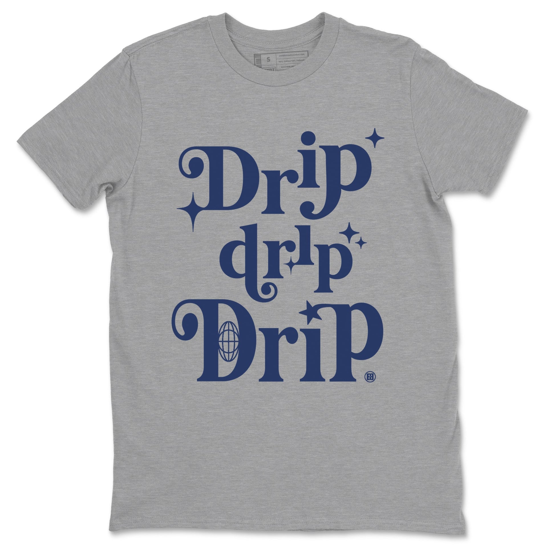 1s Midnight Navy shirts to match jordans Drip Drip Drip sneaker match tees Air Jordan 1 Midnight Navy match shoes to clothes SNRT Sneaker Tees unisex cotton Heather Grey 2 shirts