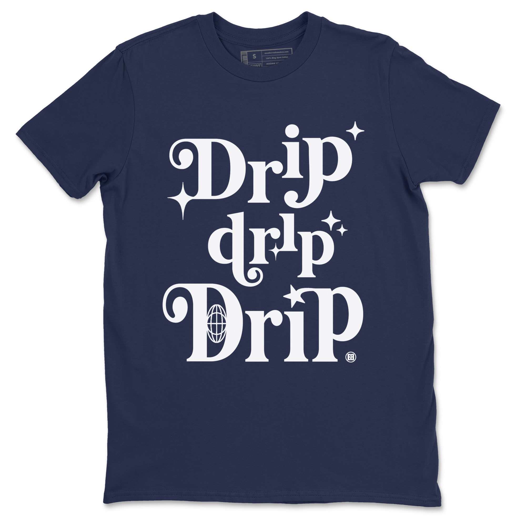 1s Midnight Navy shirts to match jordans Drip Drip Drip sneaker match tees Air Jordan 1 Midnight Navy match shoes to clothes SNRT Sneaker Tees unisex cotton Navy 2 shirts