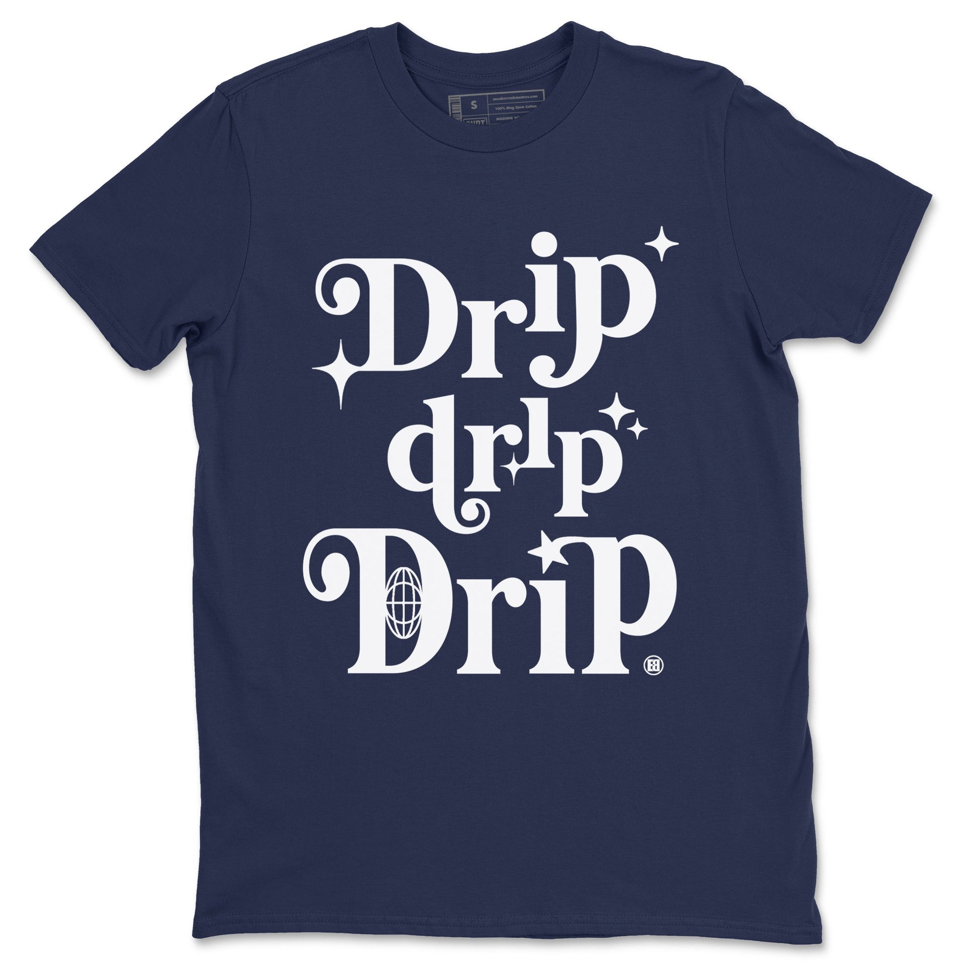 1s Midnight Navy shirts to match jordans Drip Drip Drip sneaker match tees Air Jordan 1 Midnight Navy match shoes to clothes SNRT Sneaker Tees unisex cotton Navy 2 shirts