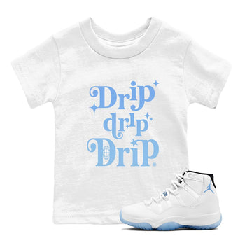 11s Legend Blue shirts to match jordans Drip Drip Drip sneaker match tees Air Jordan 11 Legend Blue match shoes to clothes SNRT Sneaker Tees Youth Baby White 1 tee