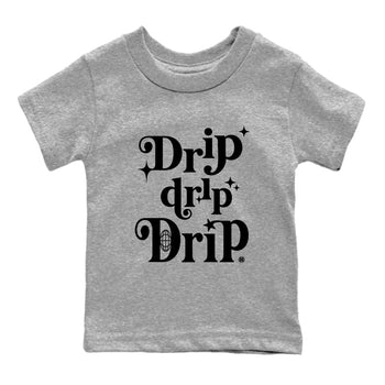 12s Black Wolf Grey shirts to match jordans Drip Drip Drip sneaker match tees Air Jordan 12 Barons match shoes to clothes SNRT Sneaker Tees Youth Baby Heather Grey 2 tee